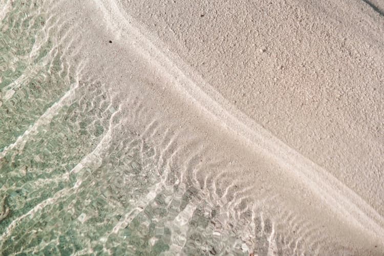 Ocean water in South Male Atoll in Maldives
